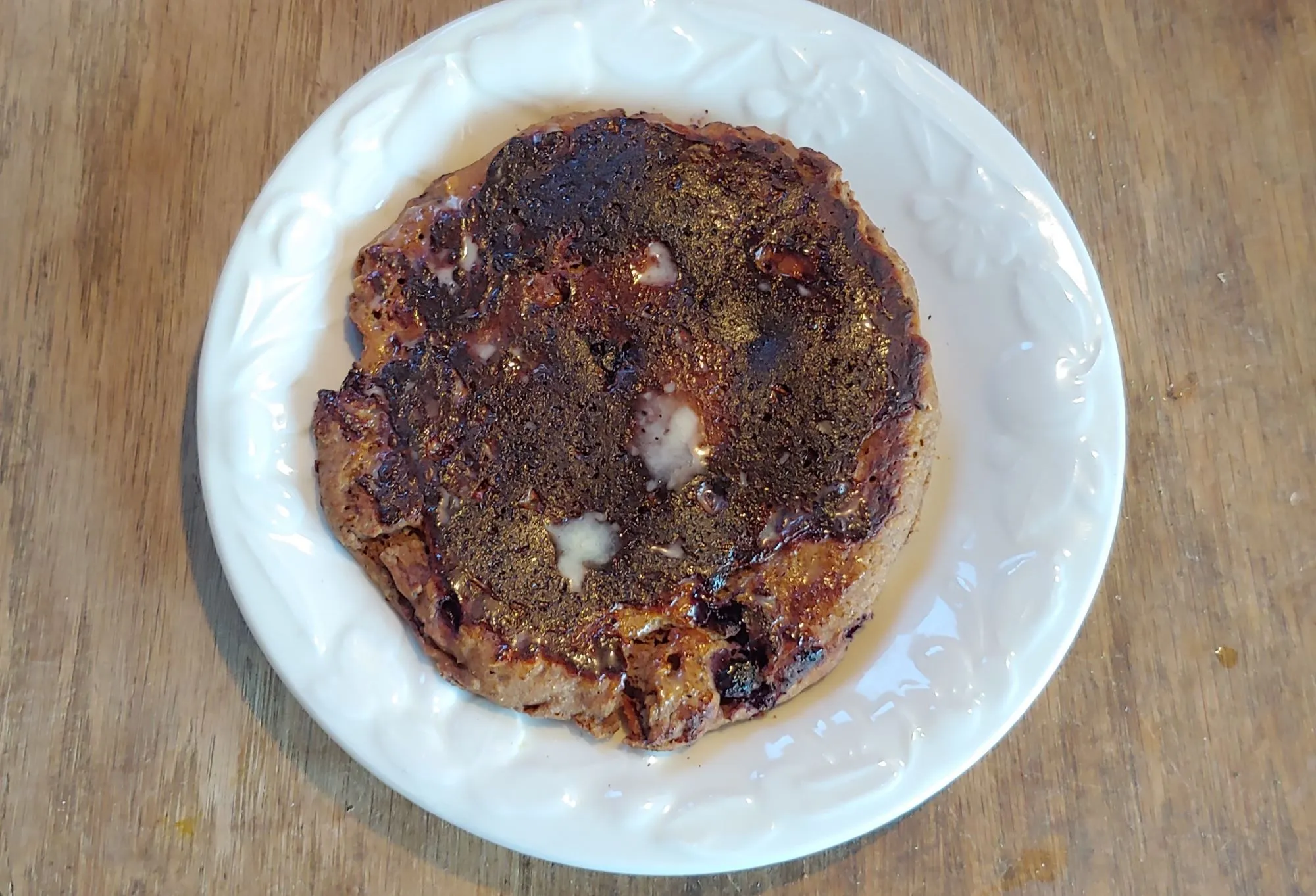 Chocolate Protein Flax Pancakes